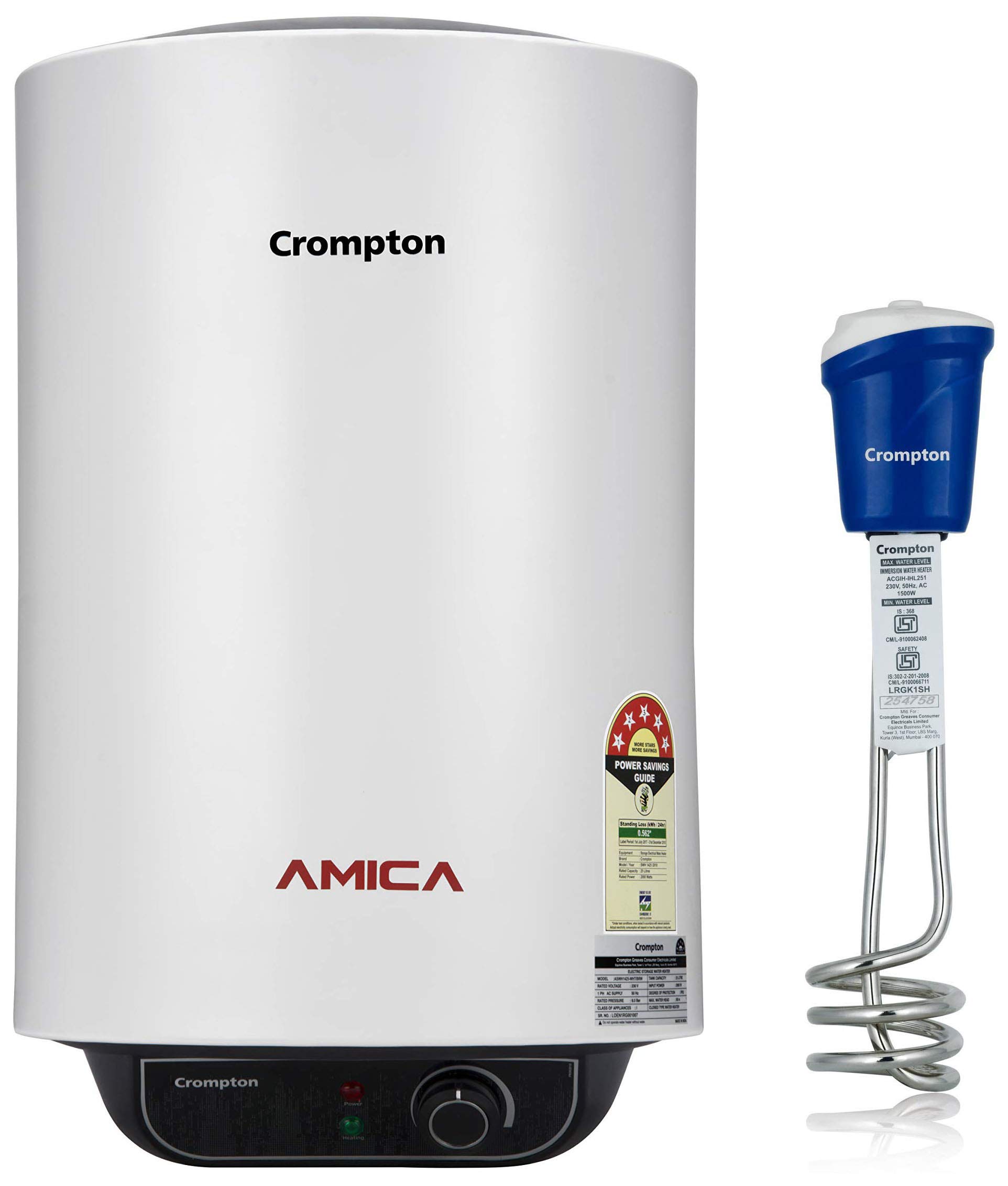 Buy Crompton Amica ASWH2015 15Litre Storage Water Heater (Black and