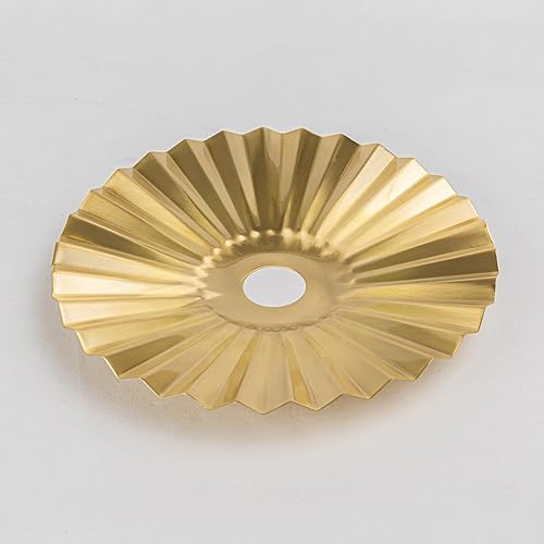 Miniatura 4 de Paquete de 4 protectores de bombillas de cobre retro industriales de 8.7 pulgadas de cobre dorado para colgar en el techo, pantalla decorativa de