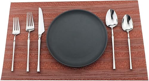 Miniatura 8 de Gugrida Juego de cubiertos de 20 piezas, acero inoxidable 18/10, acabado satinado, juego de cubiertos para el hogar, elegante juego de utensilios de