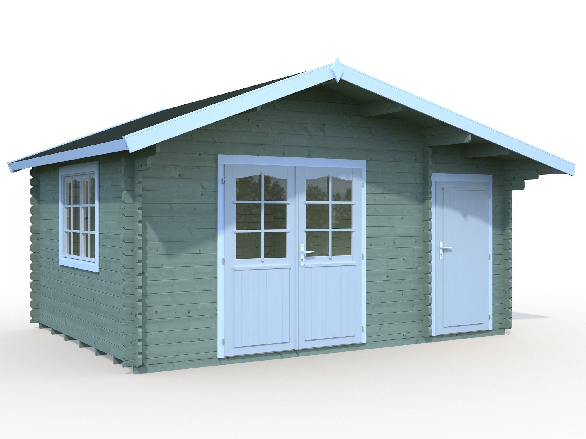 Palmako Blockbohlenhaus Emma 14,2 34 mm natur