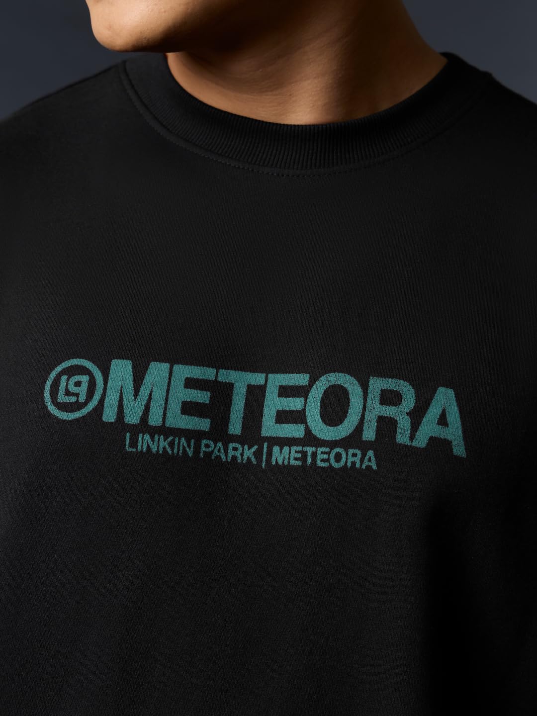 The Souled Store Linkin Park: modisches T-Shirt, übergroß, kurzärmelig, Rundhalsausschnitt, Grafikdruck, lässig, leicht, schulterfrei, modisches T-Shirt