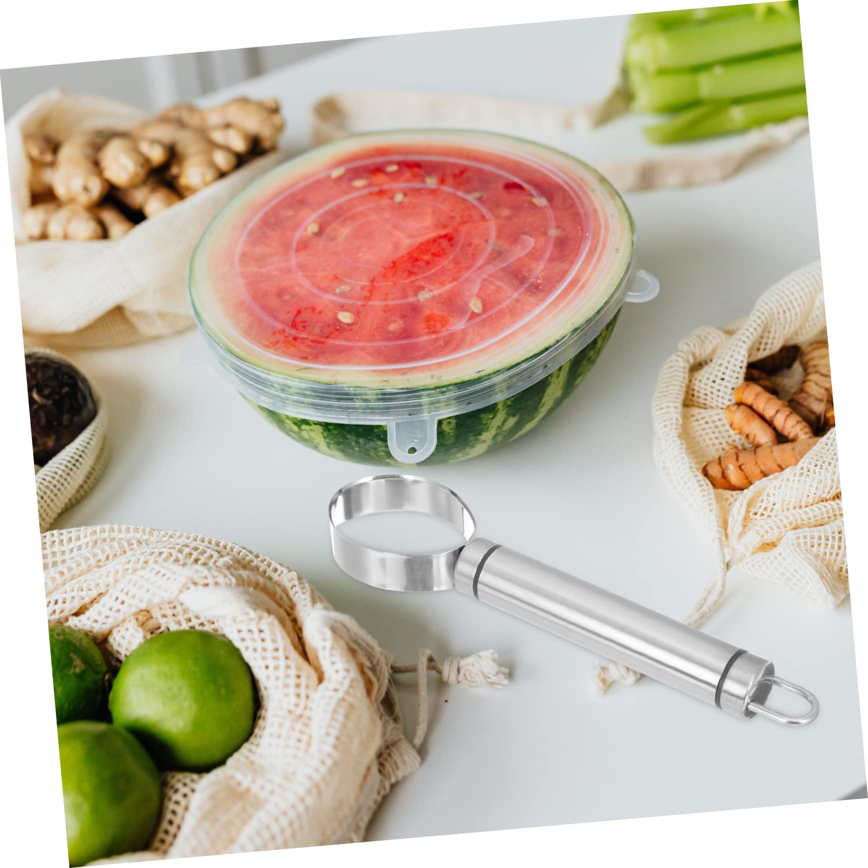 OUNONA 3pièces Couteau à Pastèque Acier Outil De Découpe De Fruits Multifonctionnel Accessoire Pratique Pour Trancher Et Melons Et Fruits Modèle Et Facile à