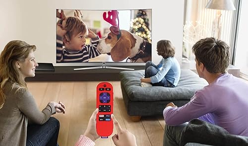 Miniatura 9 de Funda de silicona para Roku Express 4K+ Voice Remote RCA1R, Roku Voice Remote Cover Roku Streaming Stick 4K Funda de silicona con cordón (rojo)