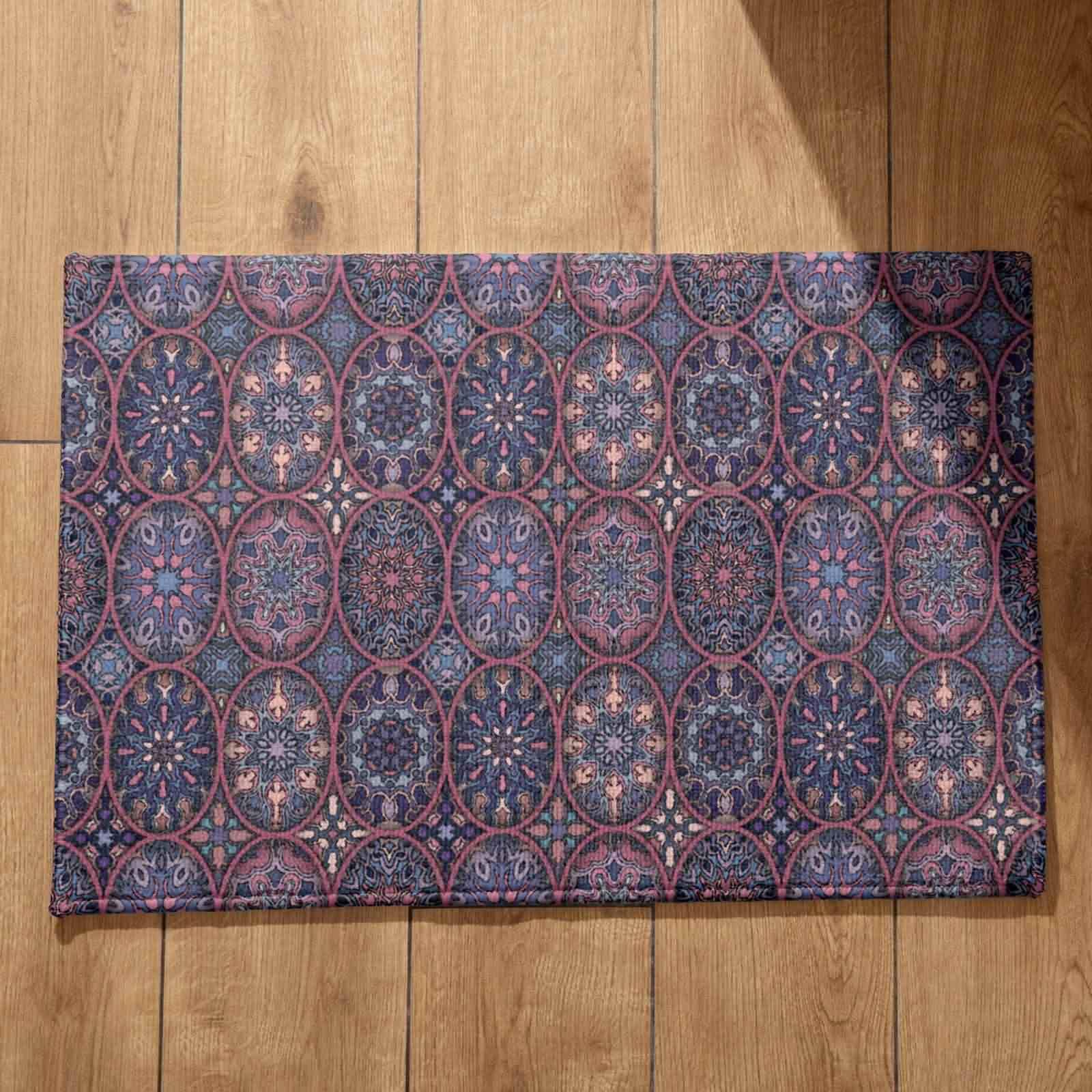 Alfombra de cocina antideslizante con diseño mandala de 50x80 cm para dar vida a tu pasillo