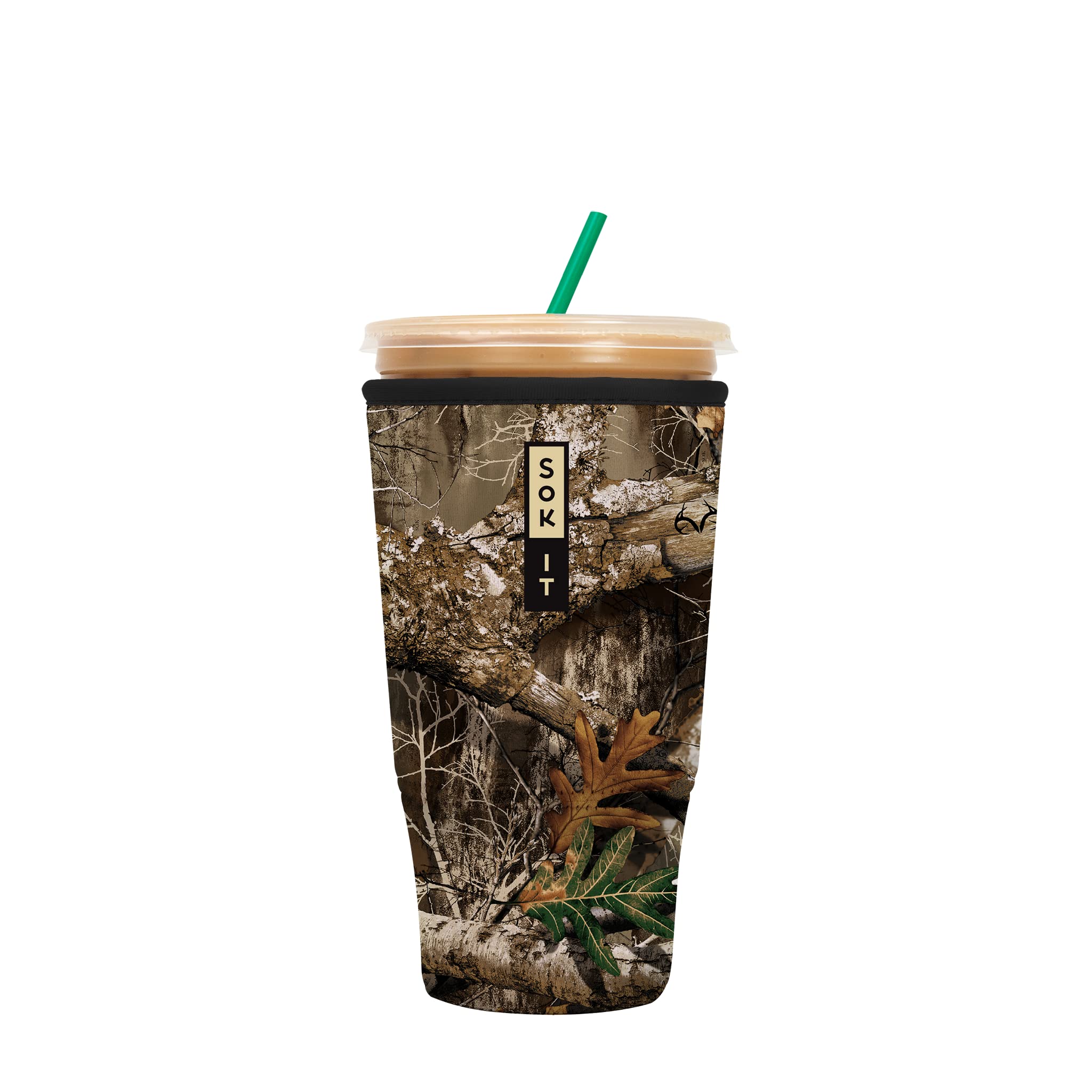 Sok It JavaSok Iced Coffee &amp; Cold Soda Insulated Neoprene Cup Sleeve (RealTree Edge Camouflage, XXLarge: 44-48oz)