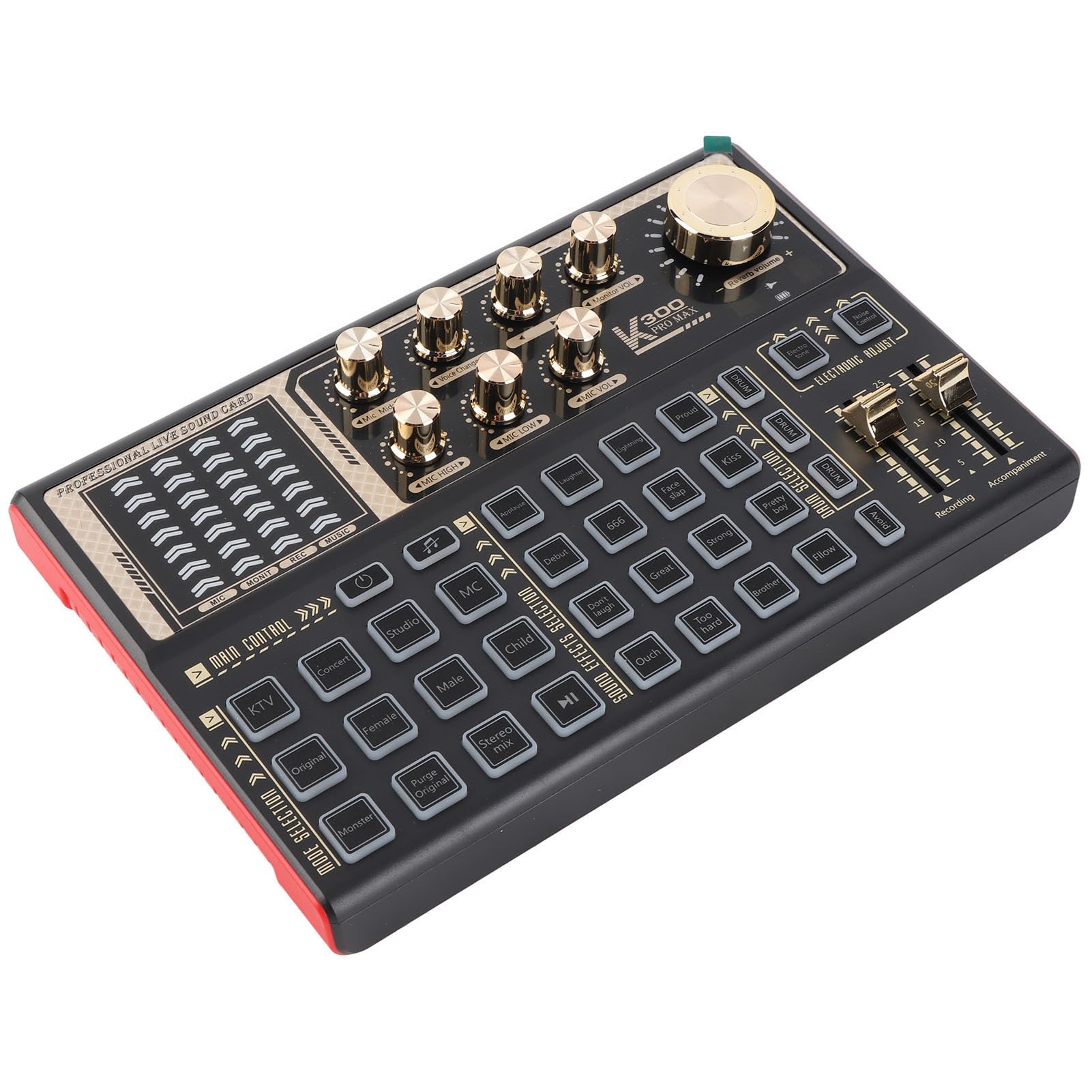 Gedourain Mixer Professionale per Scheda Audio Dal con Vocale per Streaming Live e Registrazione Scheda Audio Portatile in ABS