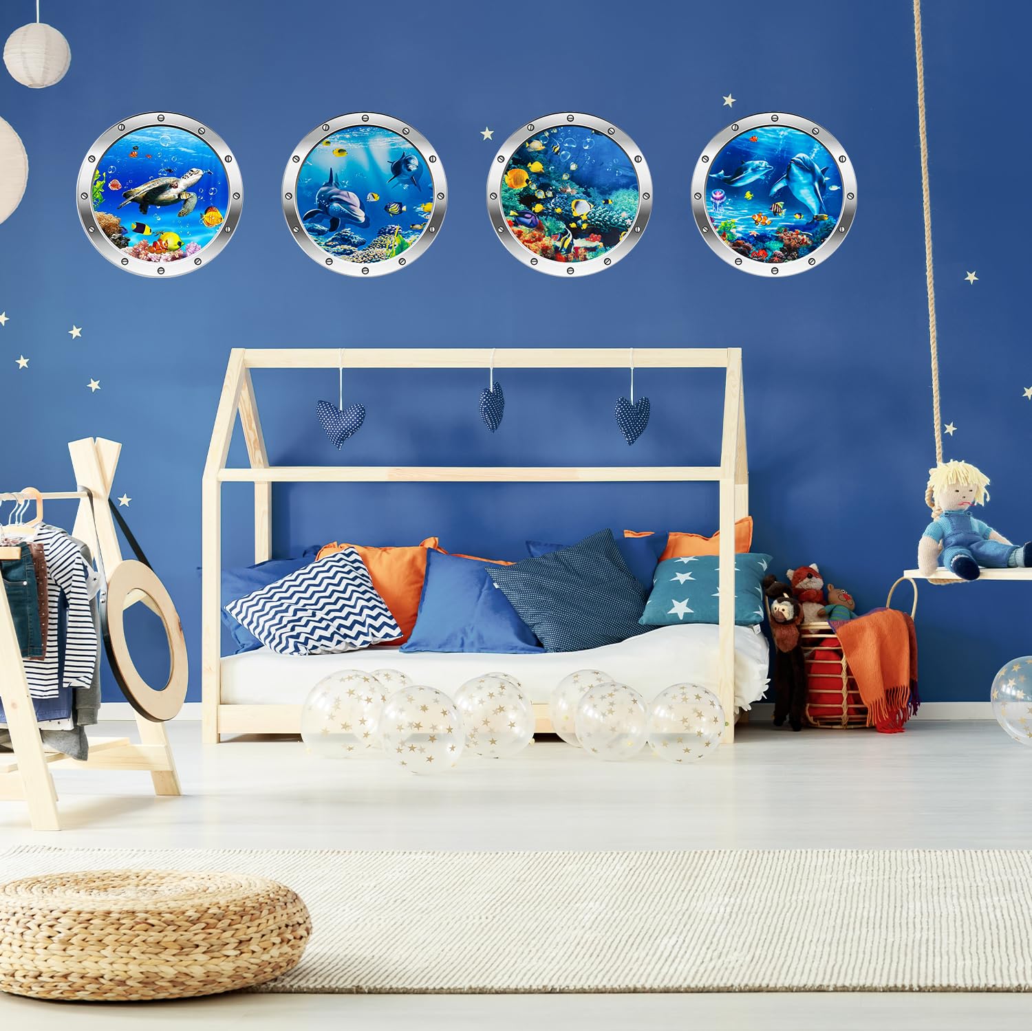 HGDESIGN® Graz Design - Adesivo da parete per cameretta dei bambini, 3D