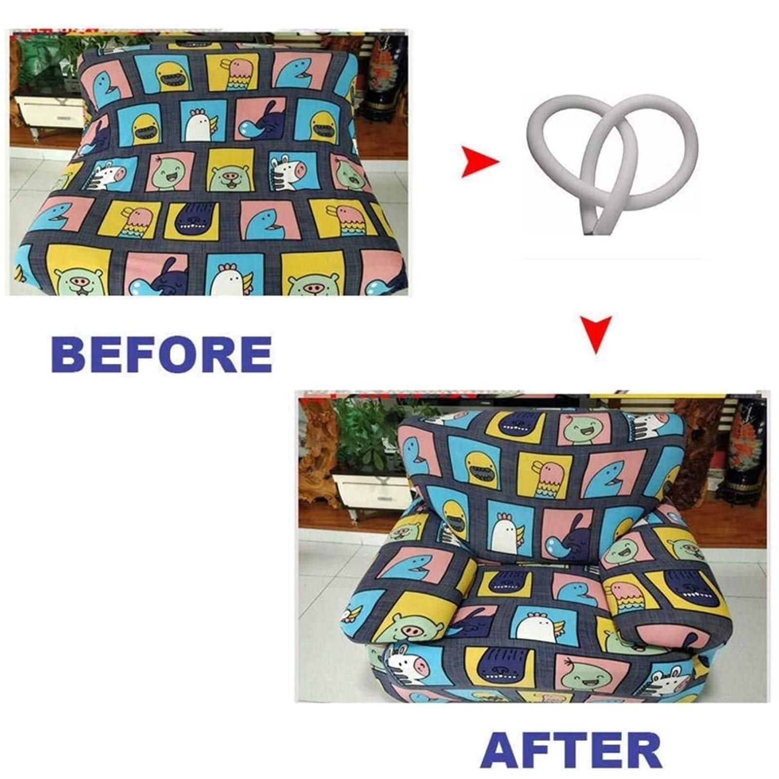 DENGZH Sofa Slipcover Grip Strips - Foam Strip, Tuck Tight Secure a Couch Cover Prevent Couch Cover Will not Slipping Around (Size : 30 PCS)