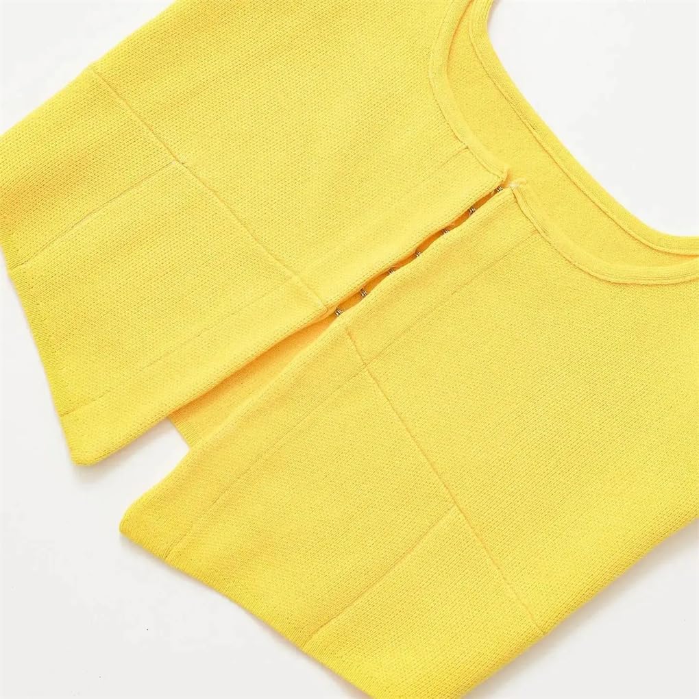 Women's Slim Fit Square Neck Solid Color Invisible Button Knitted Camisole