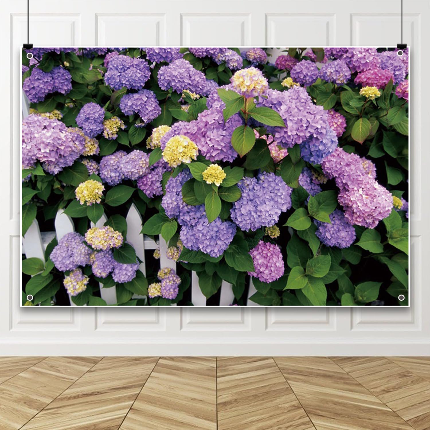 Amazon | Qinunipoto 紫陽花背景 1.5x1m アジサイ背景布 夏の花