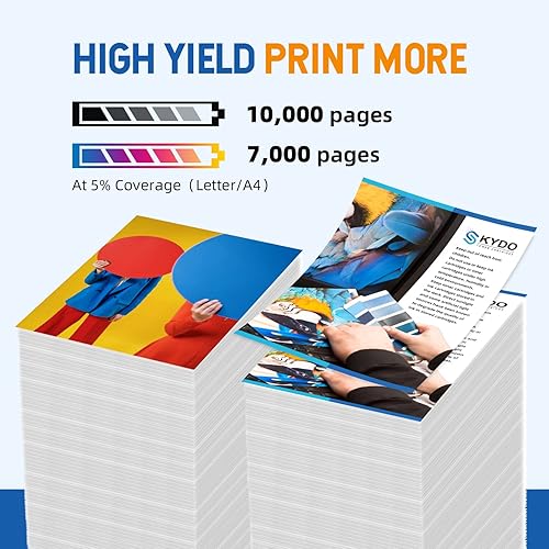 Miniatura 3 de Skydo Cartuchos de tinta de repuesto 972X para HP 972X 972 X 972A, 477dw, (BKCMY), paquete combinado de 4 unidades que funcionan con impresoras