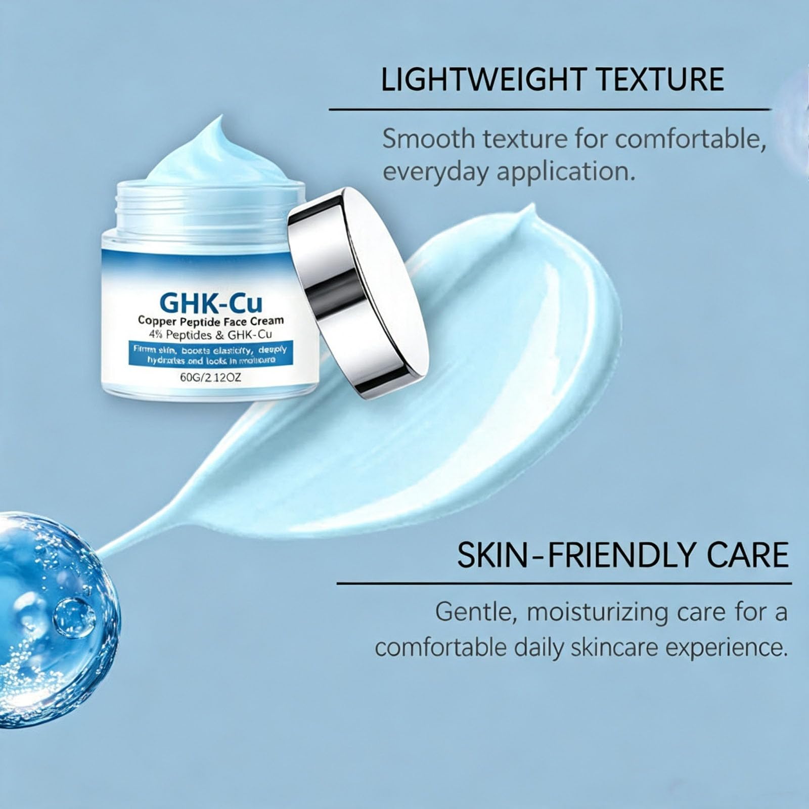 do you have to take ghk cu everyday GHK-Cu Copper Peptide Face Cream, Deep Hydrating Moisturizer, Fast Absorbing, Nourishes Dry Skin, Supports Smooth Skin Texture, Natural Care for Dry, Mature & Sensitive Skin, Face & Body, 2.21 oz Many people think injecting warehouse-stock Size:1L Plastic