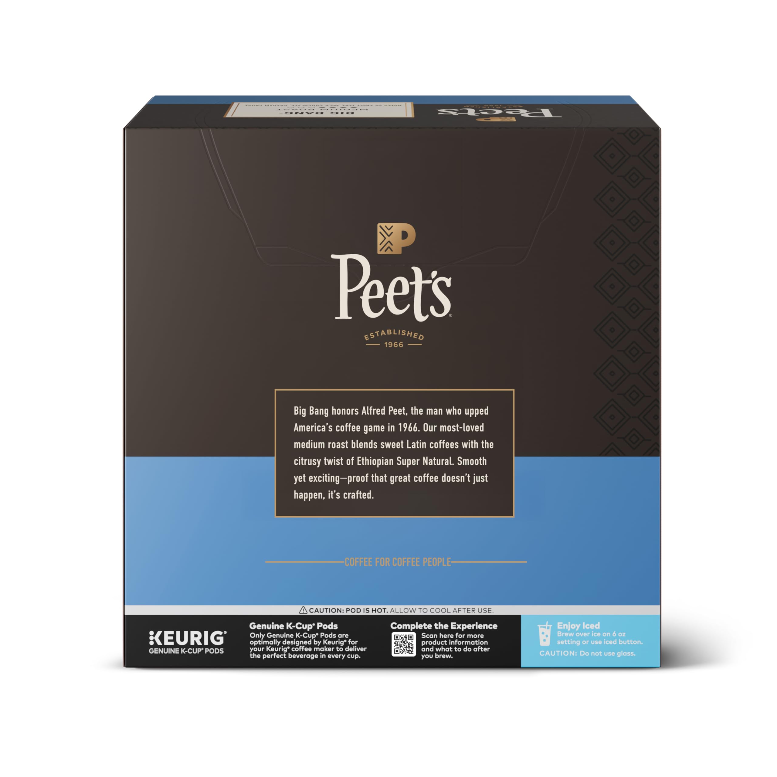 Peet's Coffee, Cápsulas Keurig K-Cup de tostado medio, 100% café arábica - Big Bang 48 unidades (1 caja de 48 cápsulas)