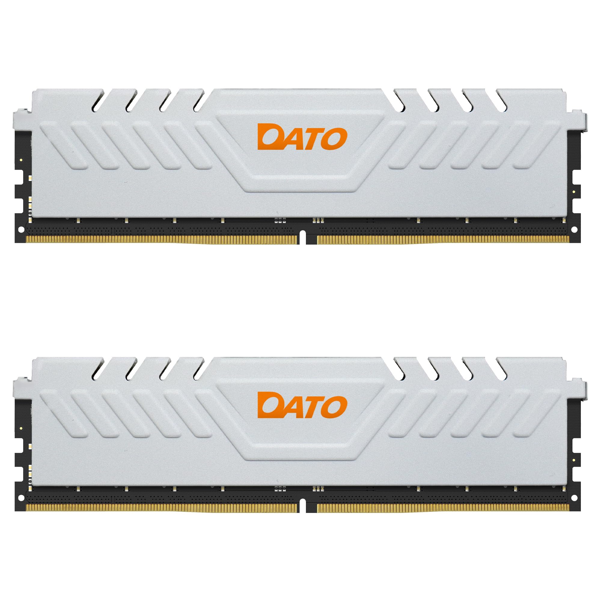 DATO DDR5 RAM 32GB (16GBx2) 6000MHz with Heatsink dimm PC6000 CL38 1.35V PC5-48000 288Pin Non-ECC UDIMM Desktop Memory Module for Gaming - Extreme White
