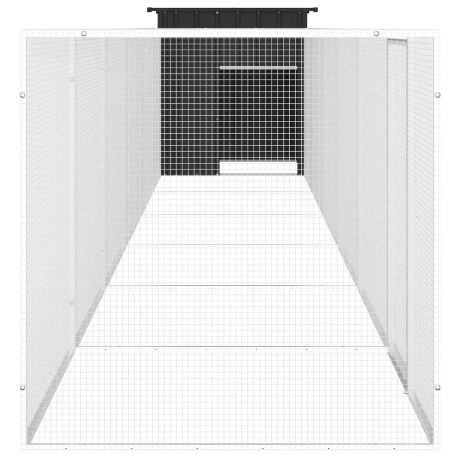 Klatka dla kur Stal ocynkowana Antracyt 700x91x100 cm, CIADAZ Klatka dla Królików, Klatka Świnki, Klatka dla chomika, Klatka dla kotów, Klatka Szynszyla, Skrzynia dla Królików - SPU:3106456