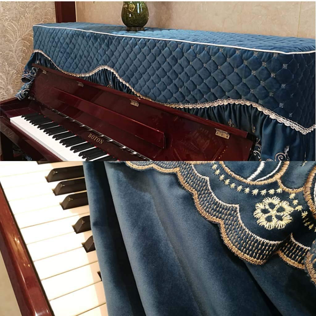 Klavierabdeckung, Pleuche-Abdeckung Für Klavier, Vollständig Staubdicht/Blue/157X39X120Cm