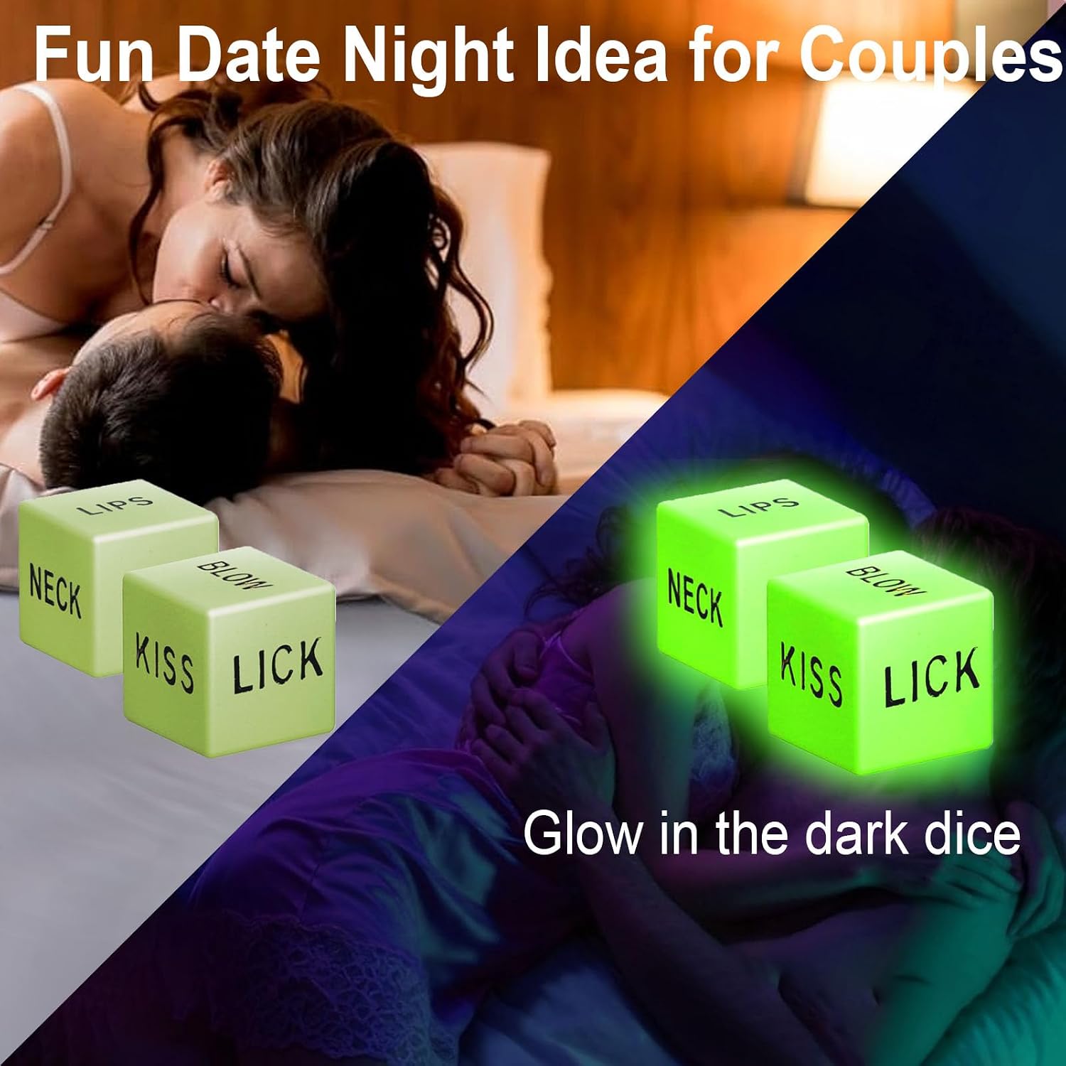 50 Positions Sex Cards with 2 Glow Sex Dice, Sex Game for Date Night Couples Sex Toys for Adults, Sex Position Cards with Poker Romantic Gifts for Anniversary, Valentines, Bedroom Game for Couples