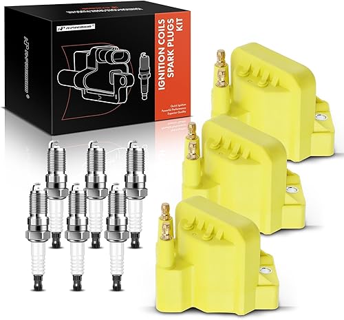 Miniatura 9 de A-Premium Paquete de 3 bobinas de encendido (negro) y 6 bujías de iridio compatibles con Chevrolet Malibu Impala Venture Buick LaCrosse Cadillac