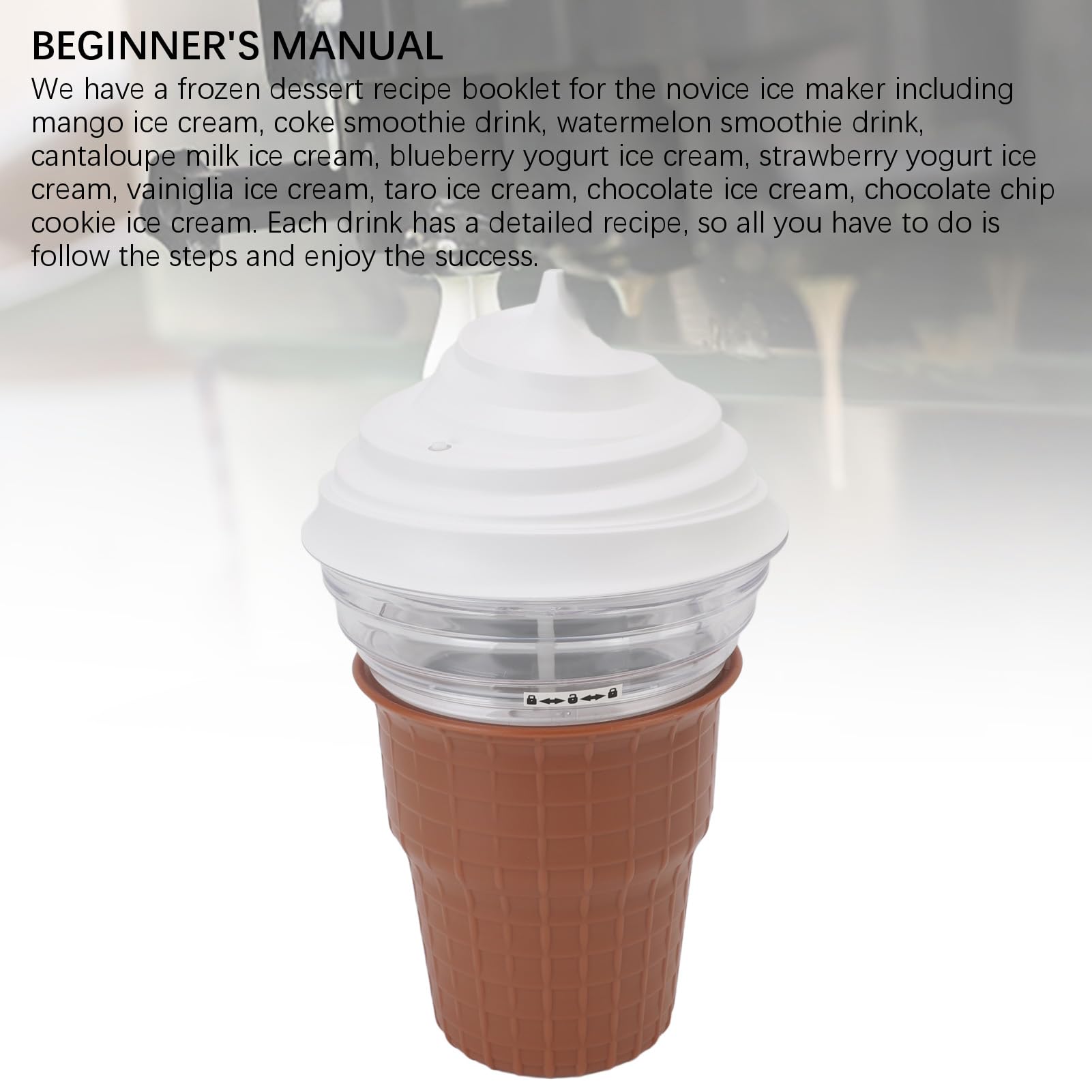 Macchina per Gelatiera per Gelati Fai -da -te, Maker di Gelati Elettrici Fatti in Casa Rapido, Produttore di Trattamento con Gelato con Sorbetto Yogurt Congelato, Facile da