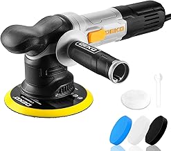Polisseuse Orbitale 800W: DEKOPRO Double Action Polisseuse Voiture impliquer Pad 150 mm et Orbite de 9 mm, 6 Vitesses Variables 1800-5500 RPM- lustreuse Idéale pour Détailing, Polissage et Cirage Auto