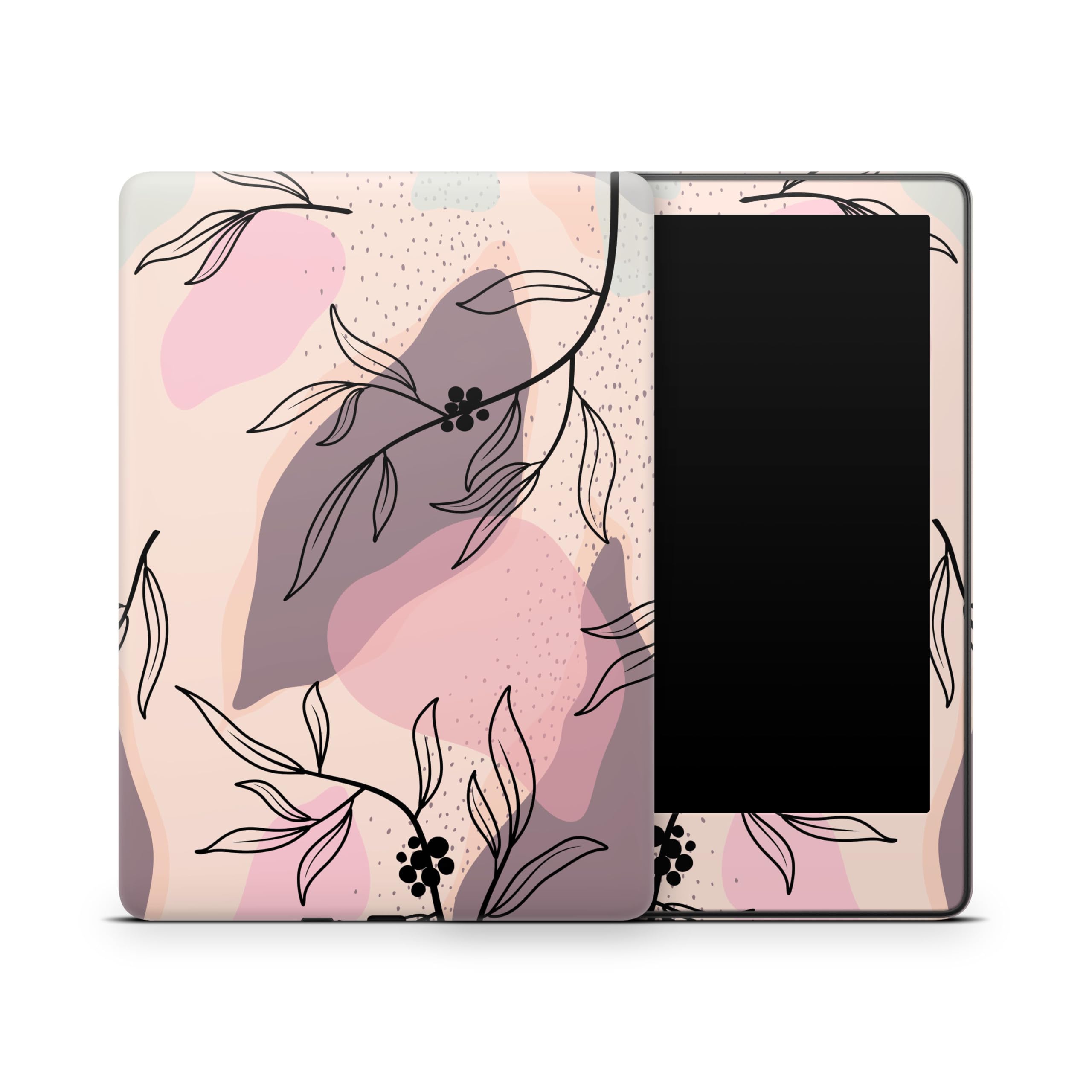 ZOOMHITSKINS Nintendo Switch Skin - Pink Nature Leaves Vintage Design