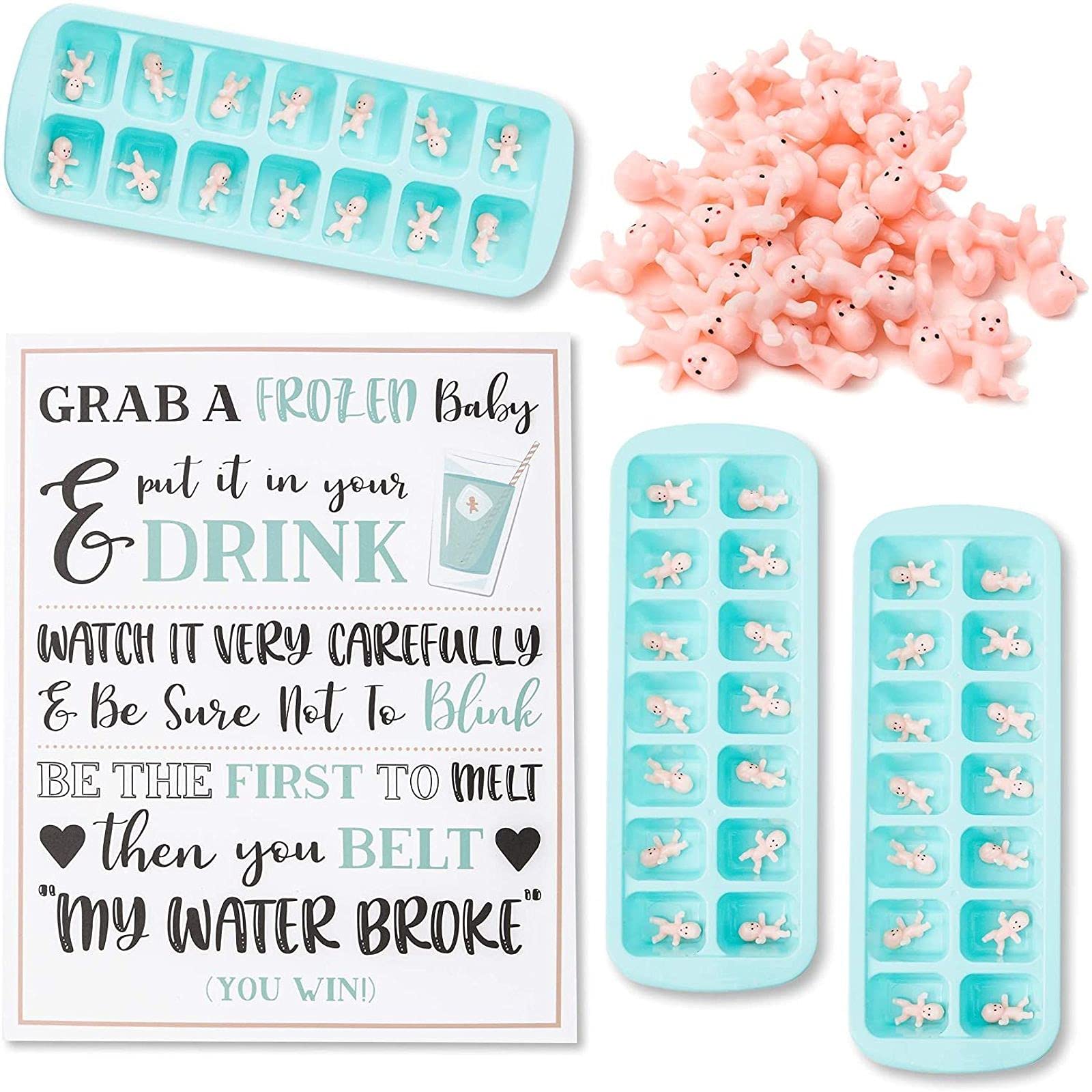 Buy My Water Broke Baby Shower Game with 60 1Inch Mini Plastic Babies
