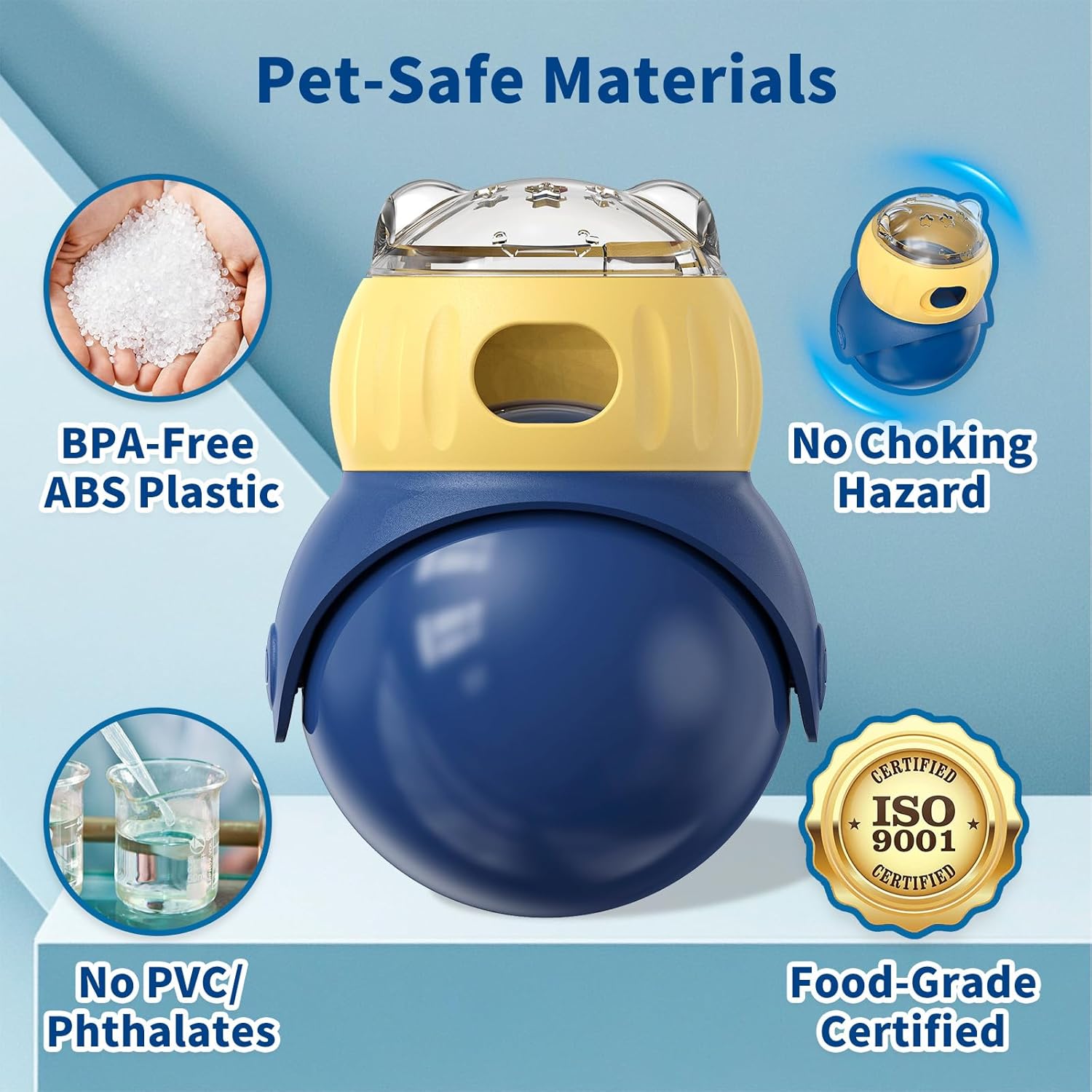 Cat Interactive Puzzle Toy, Adjustable Treat Dispenser for Indoor Cats, Safe Material Kitty Enrichment Toy for IQ Training, Mental Stimulation, Relieve Boredom, Gifts image 4 of 8 B0F998QNDZ