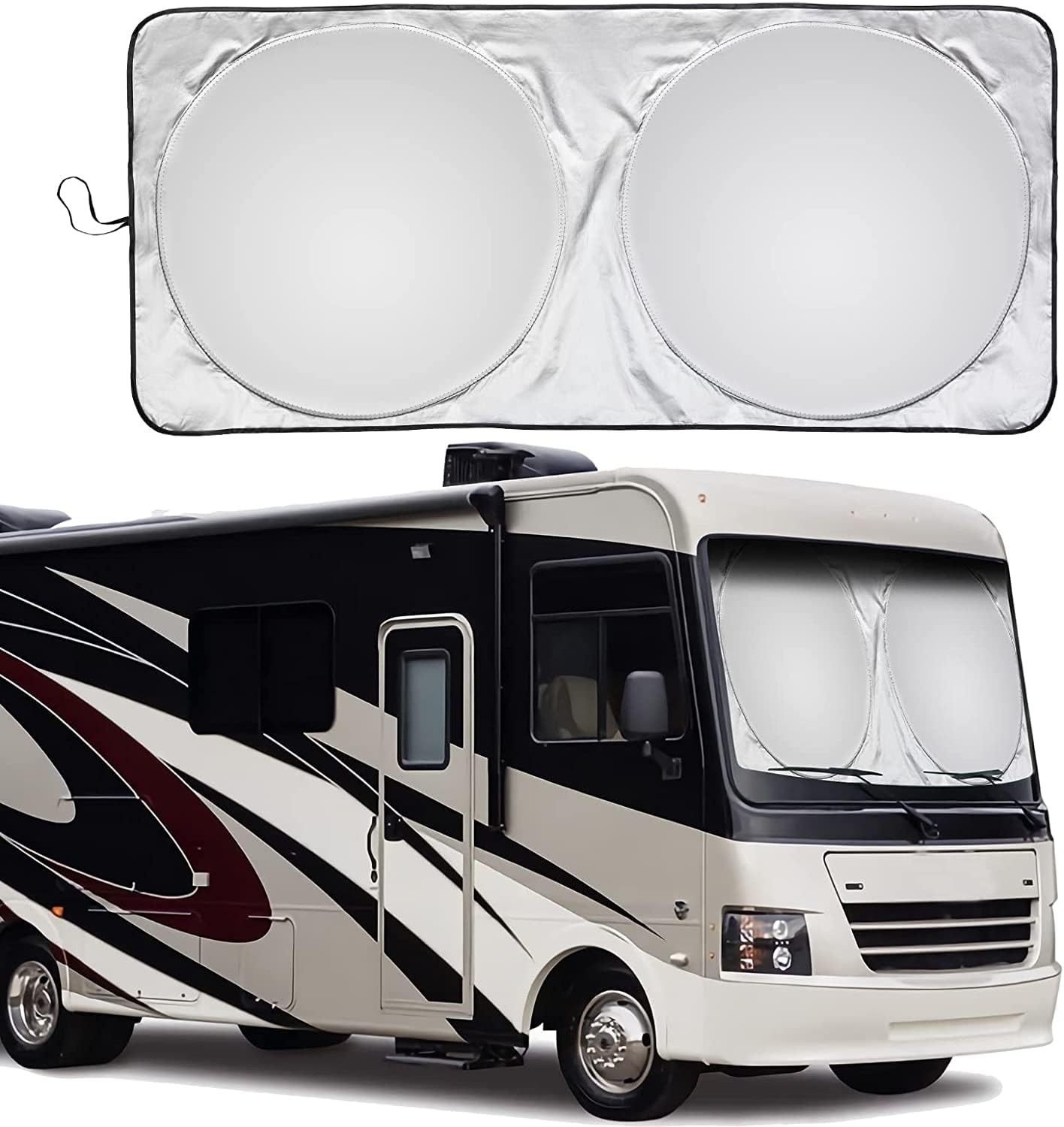 RV Windshield Sunshade, RV Sun Shade Polyester Material