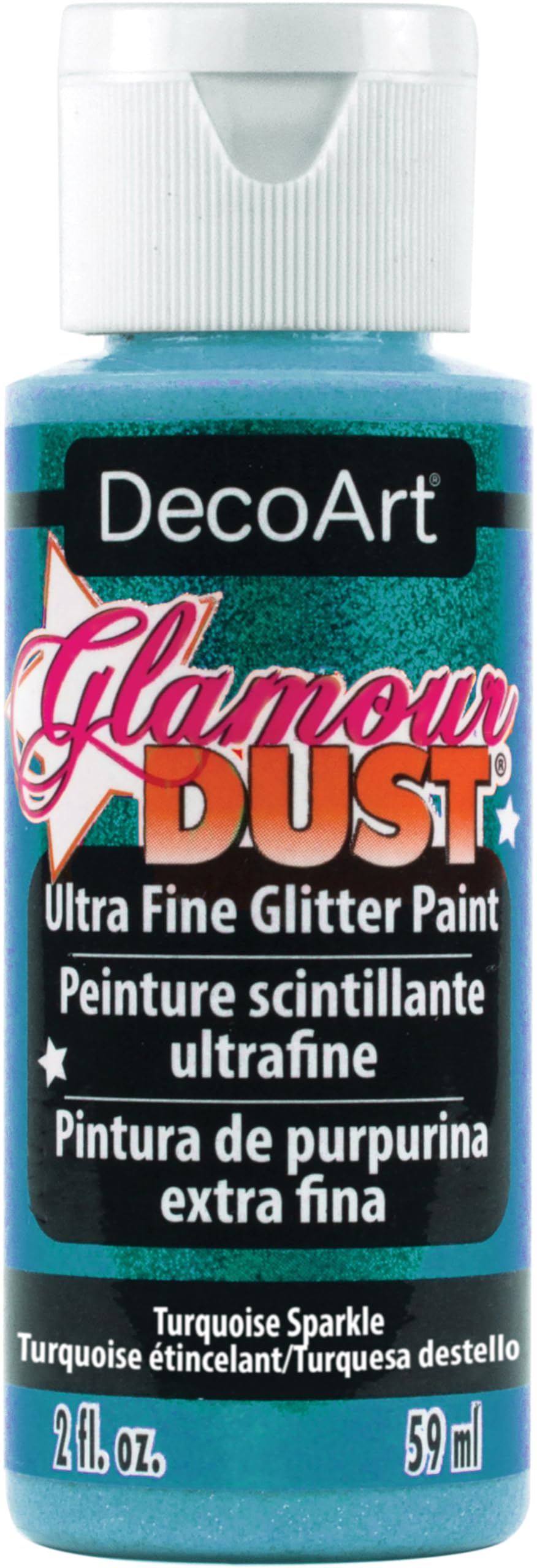 Decoart Turquoise Deco Art Glamour Dust Glitter Paint, Sparkle,59 Ml (Pack Of 1)