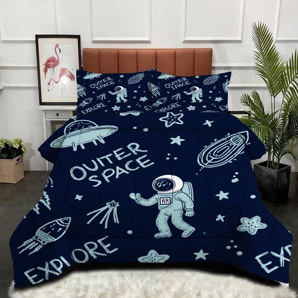 Couette 240 x 260 cm astronaute pour transformer la chambre en un cocon galactique