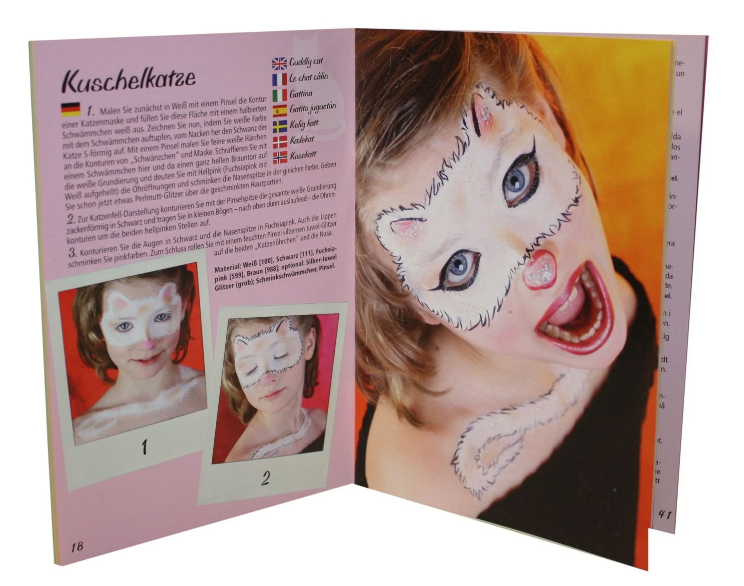 Eulenspiegel 212011 - Paleta de maquillaje profesional, 12 colores aqua profesionales, 2 esponjas, 2 brochas, 3 purpurinas, 1 esponja para barba incipiente, 1 guía de maquillaje