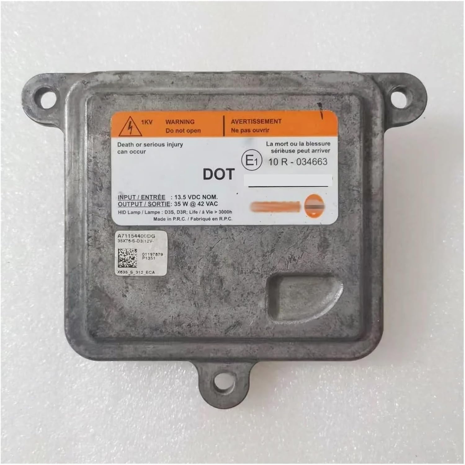 10R-044663 Original D3S 3-pin Ballast Compatible with Jaguar Focus Zotye T600 HID Xenon Headlight Ballast 10R034663 10R-034663 10R044663(10R-034663)