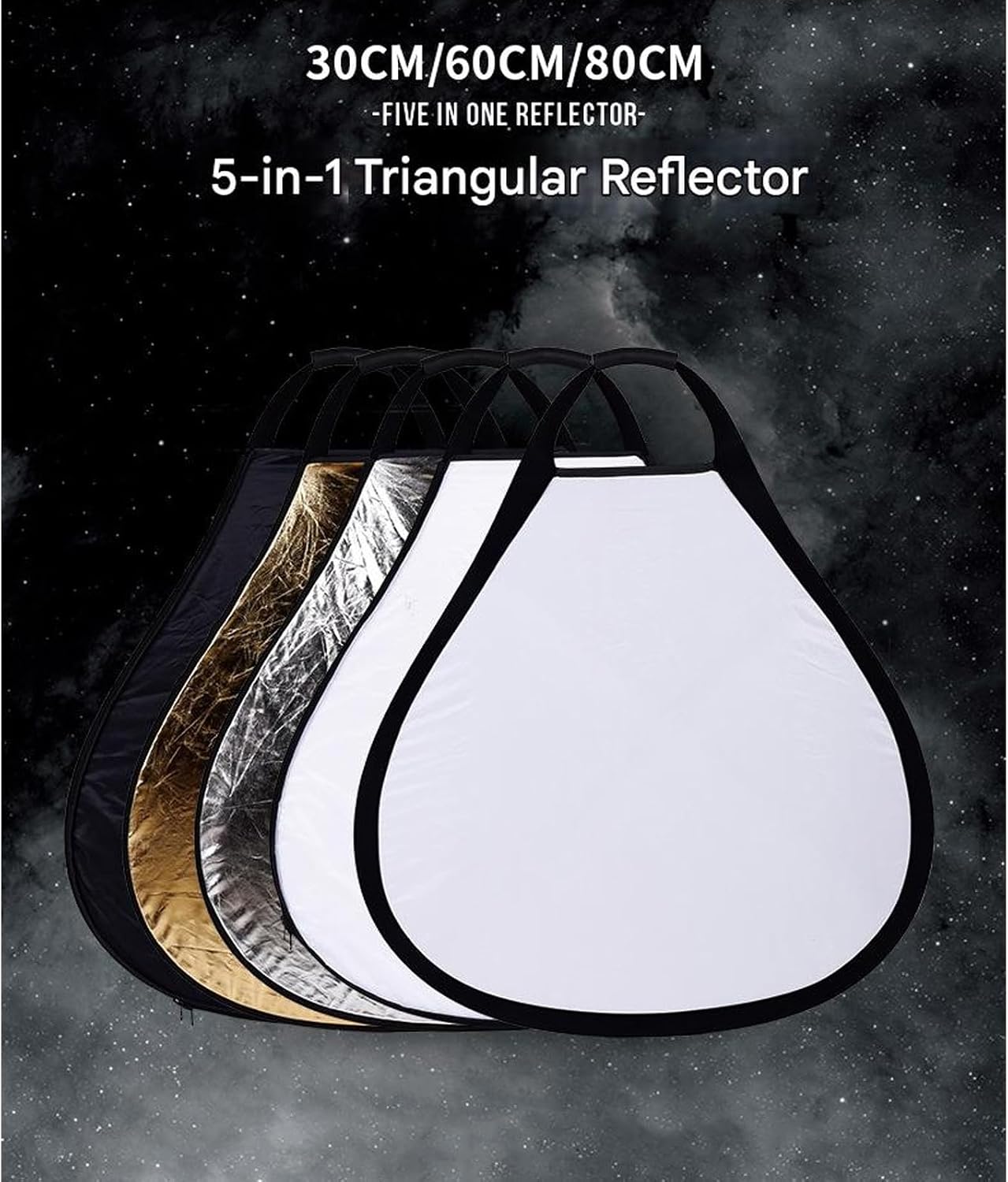 Foldable Reflector Portable 30cm / 60cm / 80cm Triangle Photography Photo Board for Photography Professional Panel