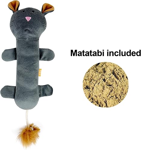 Miniatura 3 de TTcat Catnip Silvervine Matatabi Almohada para gatos gatitos, juguete de sonido arrugado, juguete para patear gatos, almohada de felpa calmante de