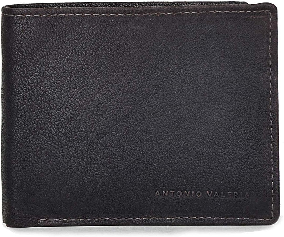 Antonio Valeria Brooklyn Red/Brown Leather Wallet Combo Gift Set for Men and Women