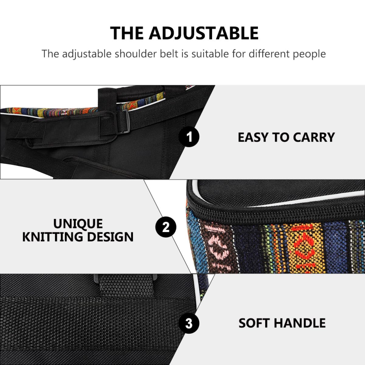 Abaodam Borsa per Mandolino Nazionale in Materiale Resistente e Spesso, Zaino Musicale Imbottito Manico, Borsa Porta Strumenti a Mano per Viaggi e Trasporto Comodo