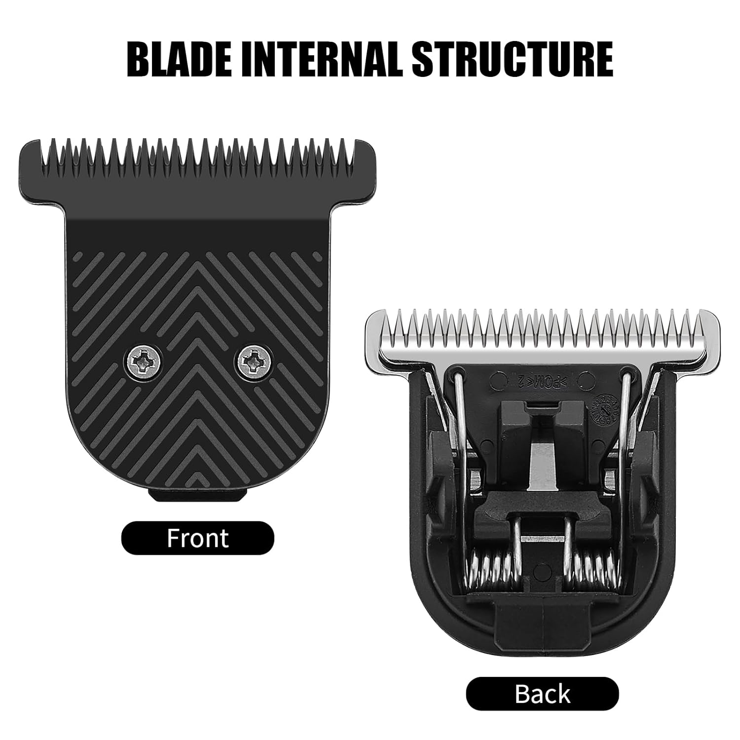 2Pack Premium Stainless Steel T-Blade, Compatible with MANSCAPED The Beard Hedger, for Precision Facial Hair Trimming.