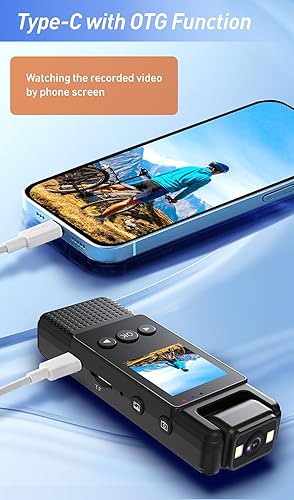 Miniatura 6 de Cámara corporal WiFi Mini cámara oculta con grabación de audio y video, lente giratoria de gran angular de 180, cámara espía de 1.3 pulgadas, cámara