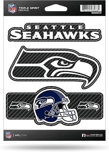 Vista 39 de Rico Industries NFL Football Triple Spirit Stickers Hoja de calcomanías triples Primario