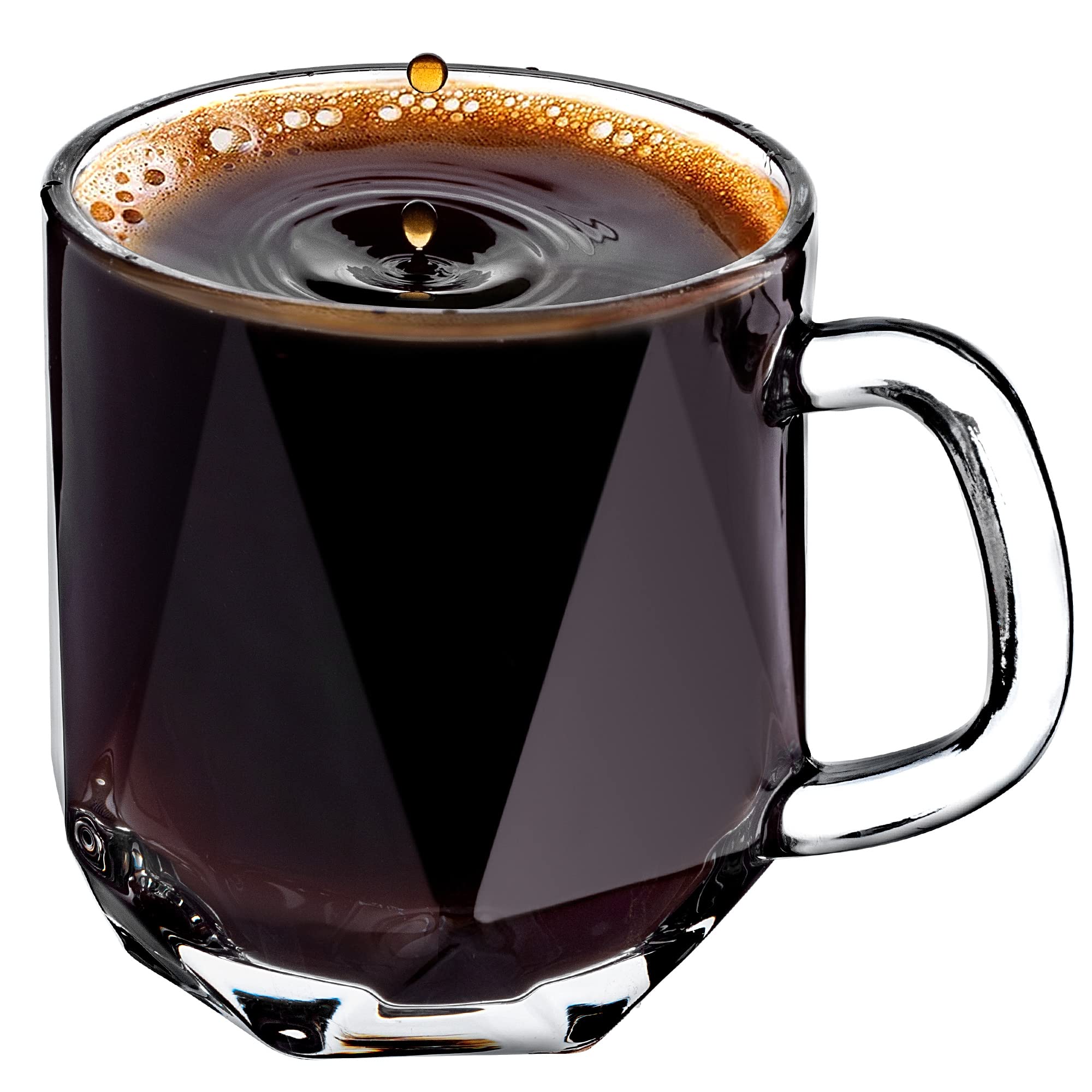 KADAX Gläser mit Griff für Tee und Kaffee, Teegläser aus dickem Glas, Glastassen für kalte und heiße Getränke, Gläserset für Tee, Kaffee, Wasser (Frida 300ml / 4er Set)
