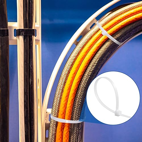 Miniatura 5 de 2000 bridas de plástico resistentes de 14 pulgadas de resistencia, bridas largas de 49 libras de resistencia, bridas para cables con cierre