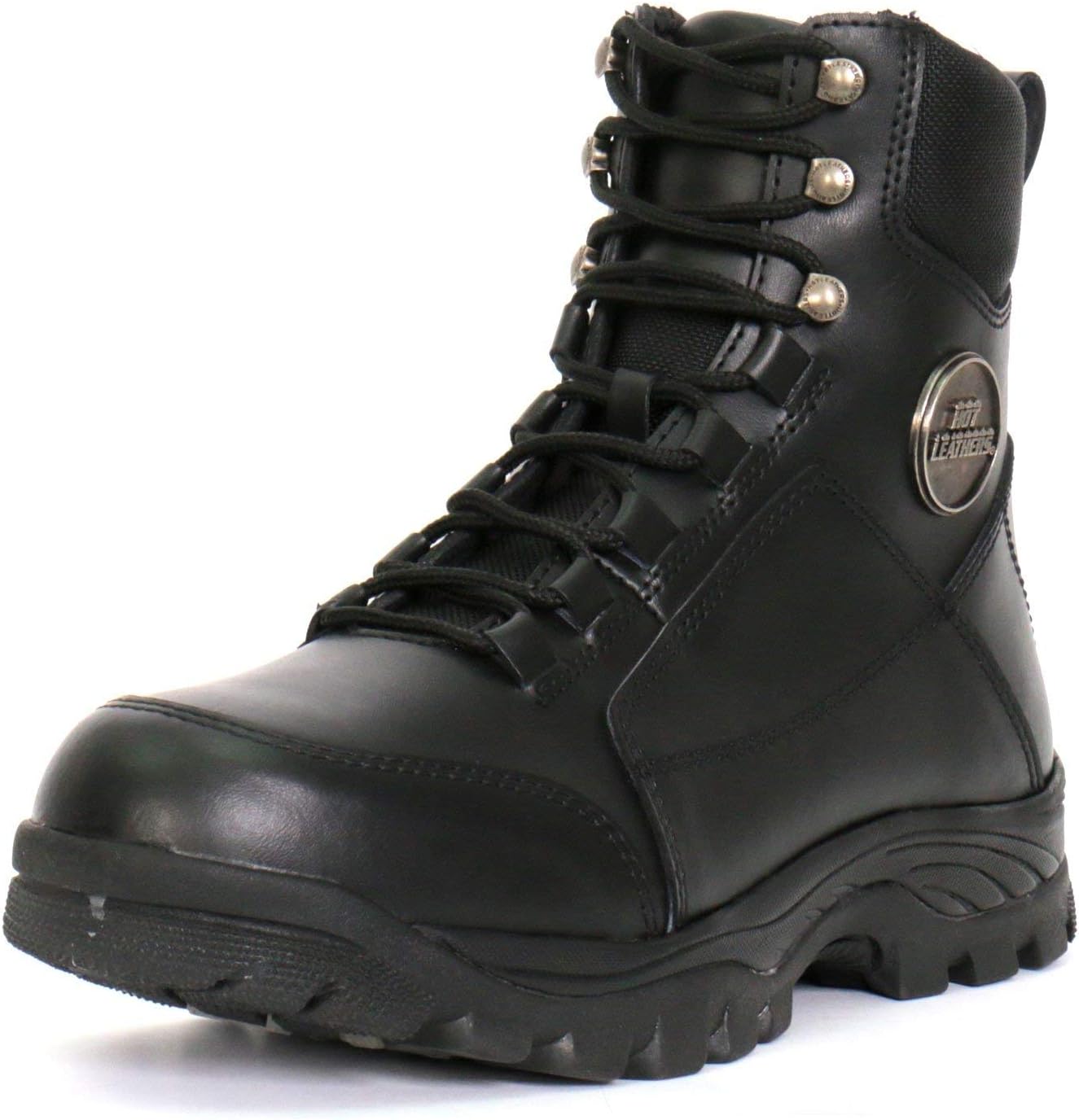 Hot Leathers Mens Motorcycle Boot, Black, 10 US