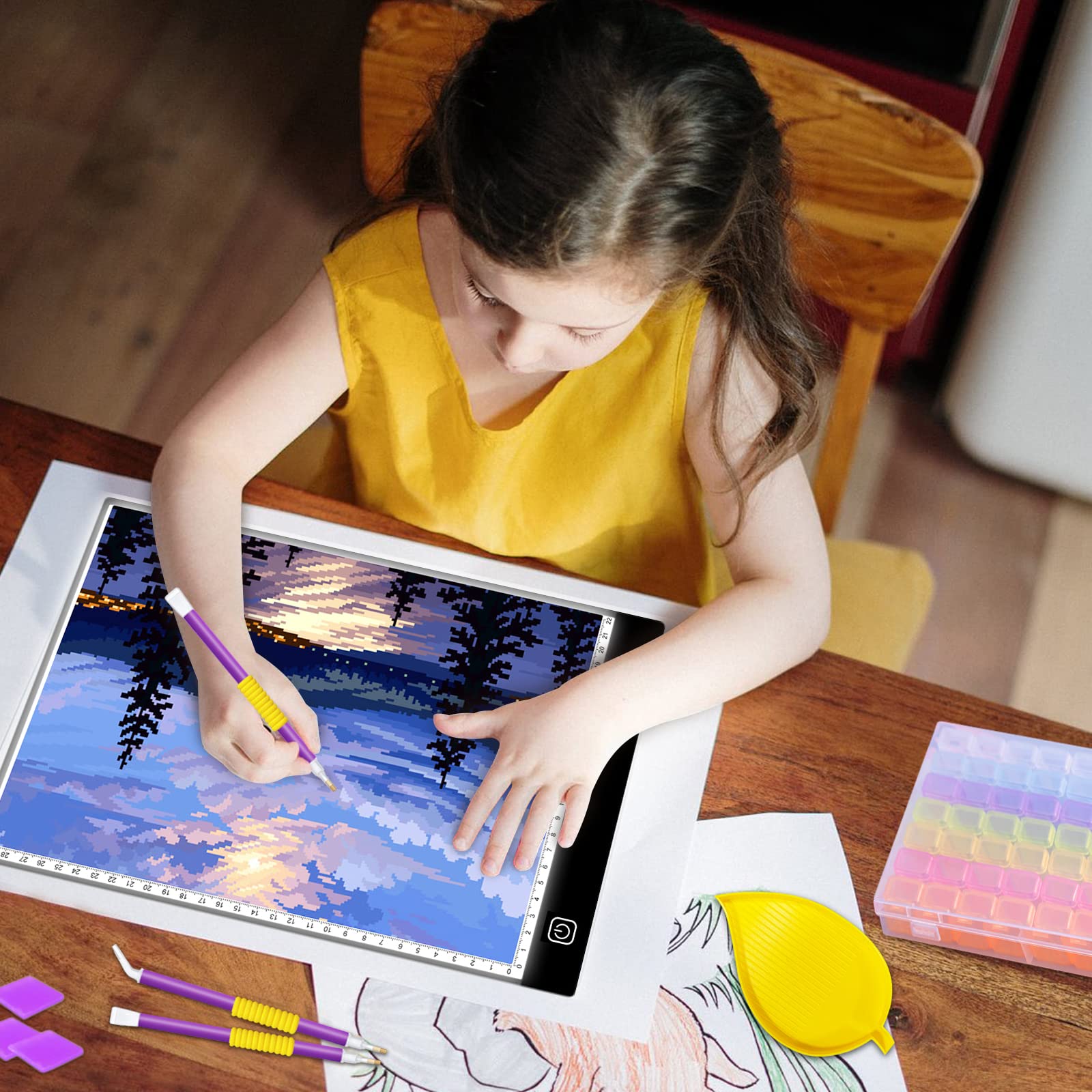 Tavoletta Luminosa,A3 LED Light Pad,LED Light Pad for diamond painting,A3 Tracing Light Box per Disegno,Artisti,Animazione,Abbozzare(con cavo USB)