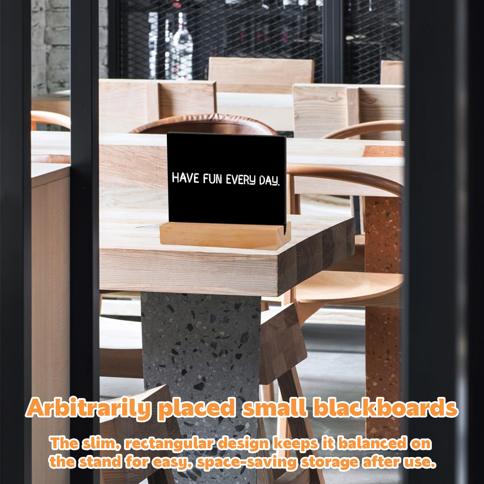 10 Pièces Mini Ardoise Etiquette 10x7.5cm Avec Socle Bois - Ardoise Noire Pour Buffet Mariage Boulangerie