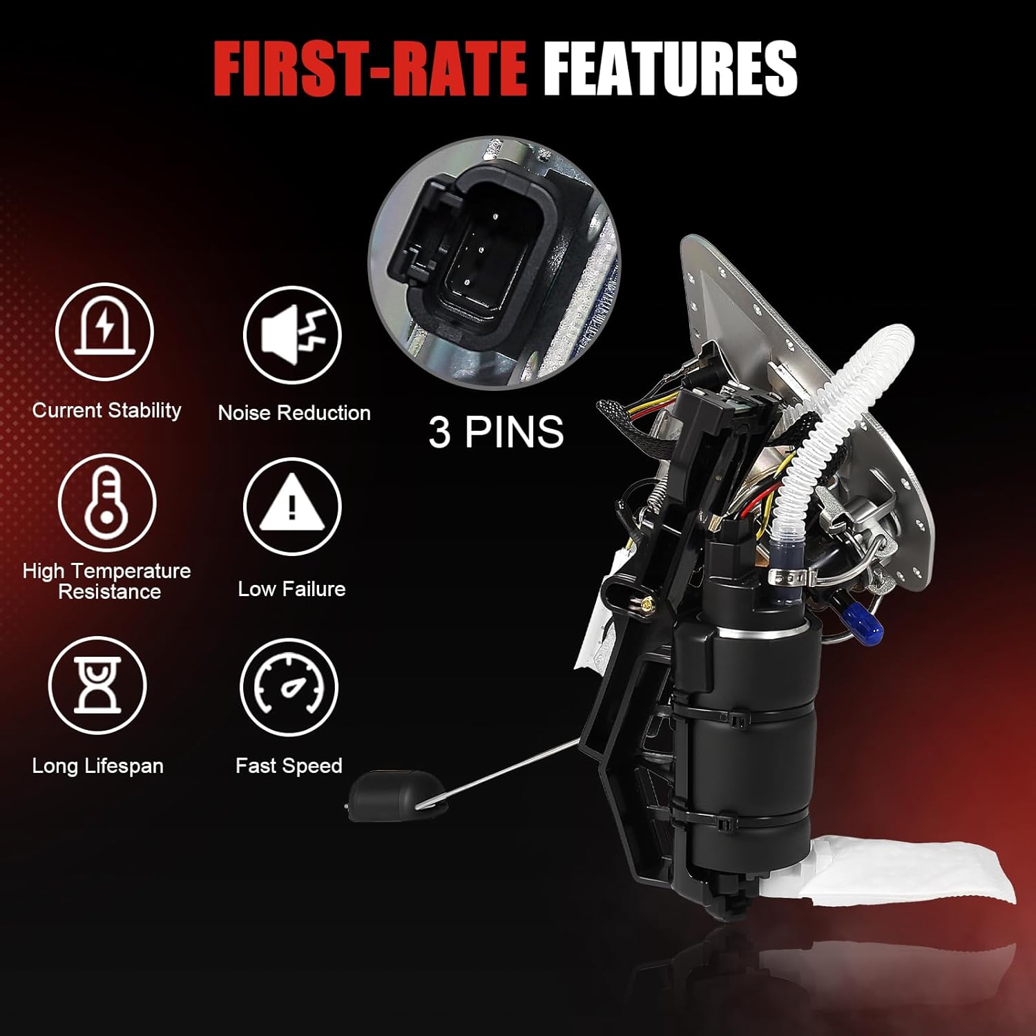 75132-01D Fuel Pump Assembly Compatible With Harley-Davidson 2001-2005 Softail, Heritage, Fat boy and Fits for Harley Davidson Night Train 01-05 Motorcycle, Replace OE# 75132-01B 75132-01 7513201D