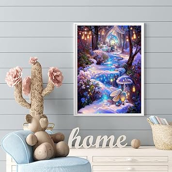 CLYCTIP Diamond Painting Art Kits,5D Diamond Painting Kits for Adults, Tree Painting Pictures Cross Stitch Arts Home Wall Decor 30 × 40cm (Gold)