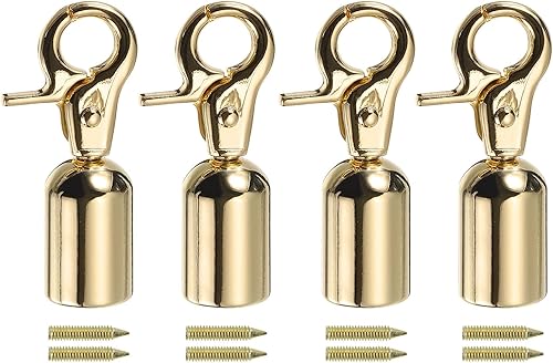 Miniatura 6 de uxcell Tapa de extremo de cordón, 4 piezas de 0.51 pulgadas (0.512 in) con cuentas de barril para borlas, joyería, hacer bolsas, correas, bricolaje,