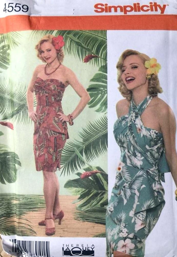 1950s Style Hawaiian Tiki Sarong Halter Dress Sewing Ghana Ubuy