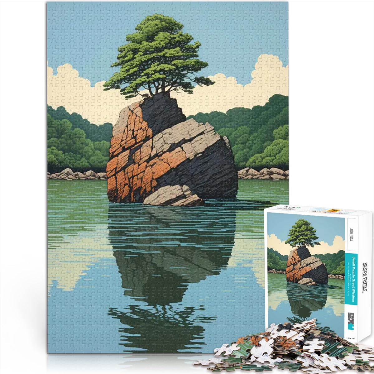 1000 Piece Adult Puzzles Japanese Painting Spielspielzeug als Familiengeschenk Tolle Geschenke und Spielzeuge75x50cm — image 1