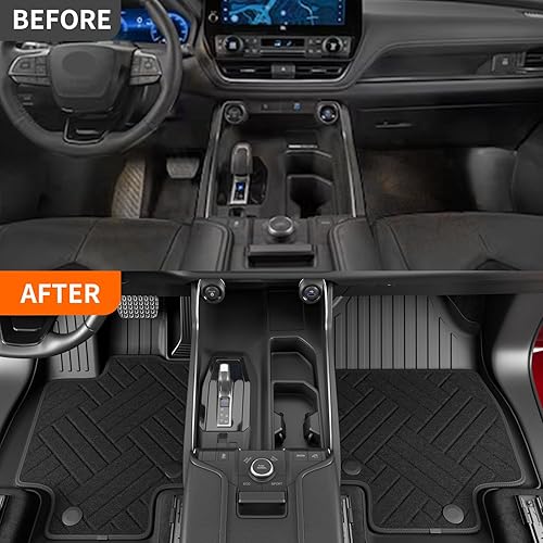 Miniatura 9 de powoq Tapete de suelo compatible con Toyota Highlander 2014-2019 alfombrilla de repuesto para Toyota Highlander accesorios (se ajusta a 2014-2019
